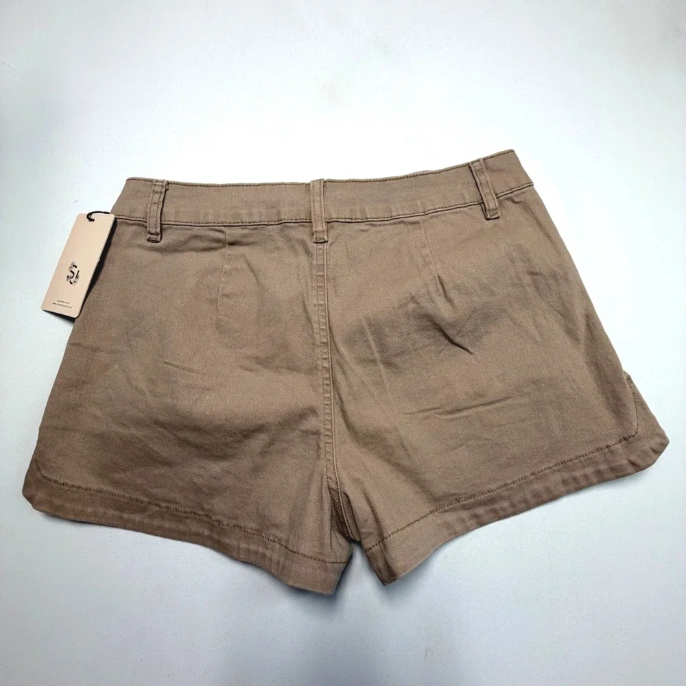 Sincerely Jules High Rise Utility Shorts‎ 25 NWT Taupe Cargo Stretch Casual